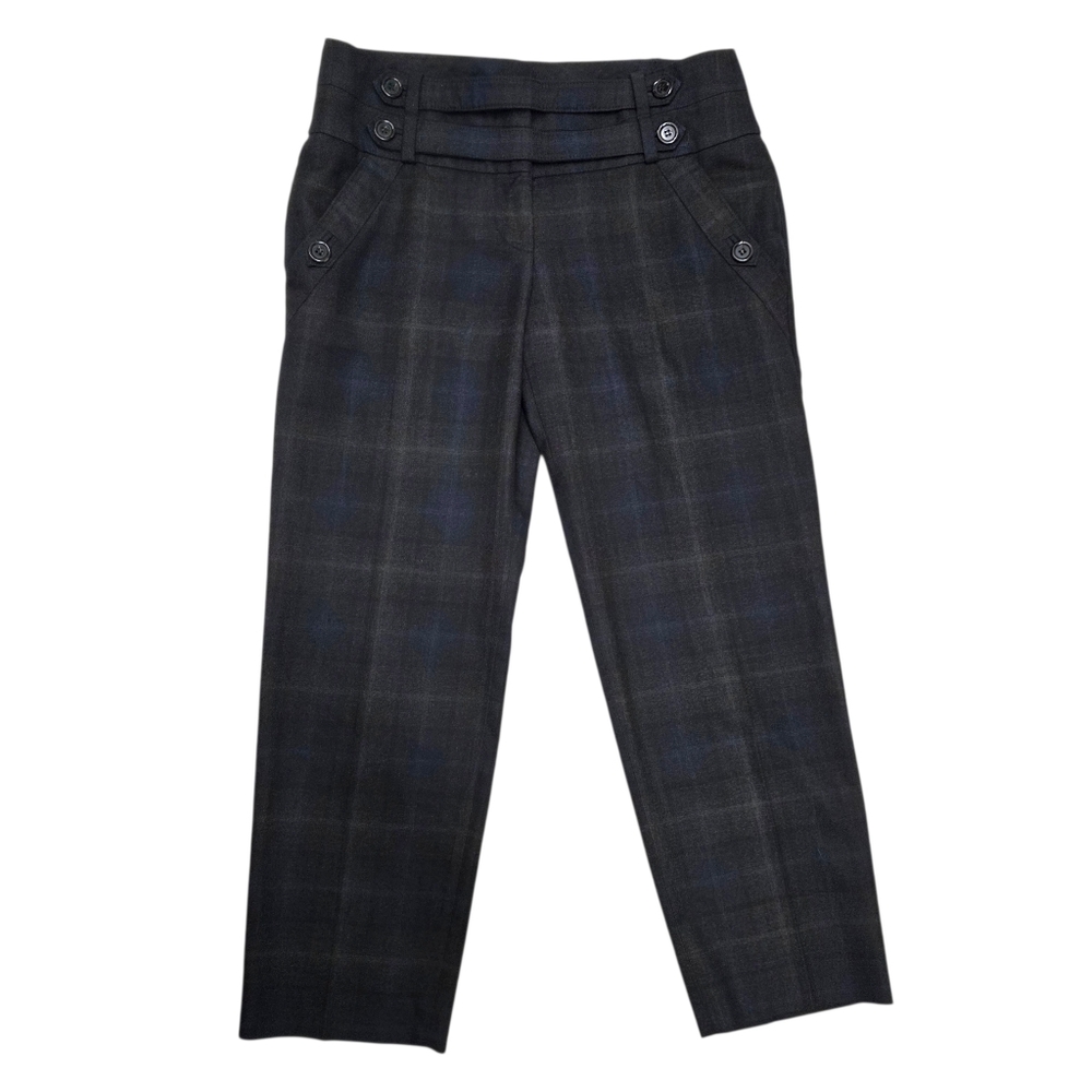 Anthropologie Cartonnier Plaid Trouser Crop Pants Women's Sz 6